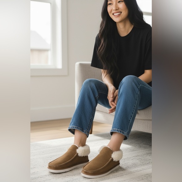 NWOT Brown and White Fur-Lined Boots - Picture 6 of 6